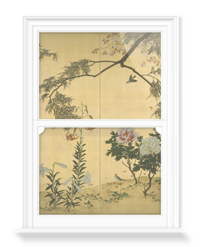 'Bird and Flowers of the Four Seasons Screens 5-8' Decorative Window Films