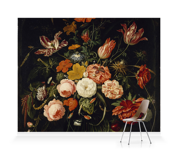 'A Vase of Flowers Including Tulips' Wallpaper Murals