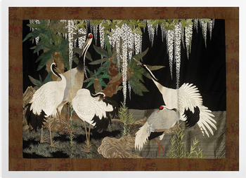 'Cranes, Cycads, and Wisteria' Art Prints