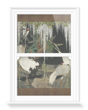 'Cranes, Cycads, and Wisteria' Decorative Window Films