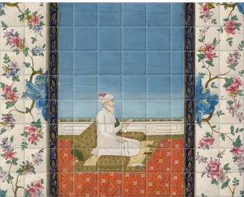 'A Nobleman on a Terrace' Ceramic Tile Murals