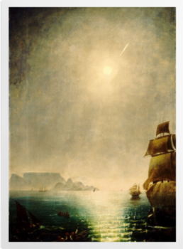 'Moonlight View Over Table Bay Showing the Great Comet of 1843' Art prints