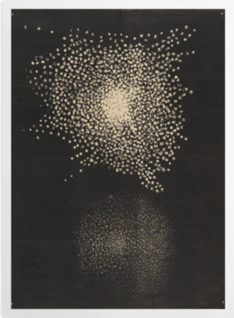 'Print of an original wall hanging, showing two star clusters, c.1850-1860' Art prints