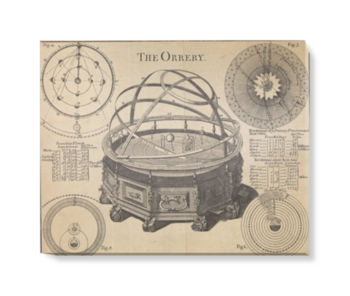 'The Orrery, engraving by John Hinton, 1749' Canvas wall art