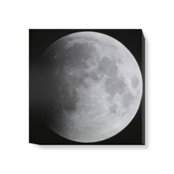 'The Moon in partial lunar eclipse, 1910' Canvas wall art