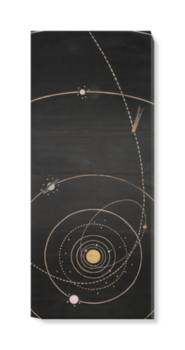 'Print of an original wall hanging, showing the Solar System, c.1850-1860' Canvas wall art
