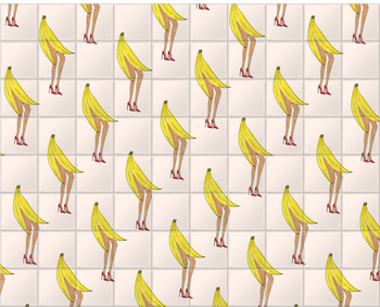 'Banana Legs' Ceramic Tile Mural