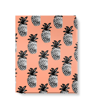 'Grey Scale Pineapples' Canvas Wall Art