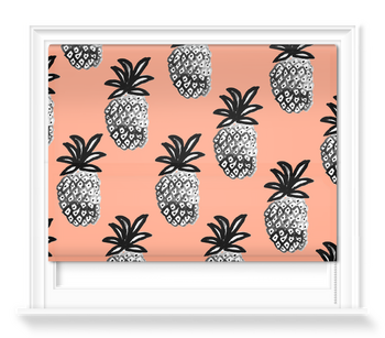 'Grey Scale Pineapples' Roller Blinds