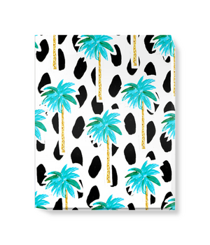 'Palm Trees and Dots' Canvas Wall Art