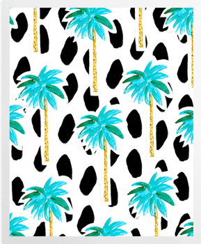 'Palm Trees and Dots' Art Prints