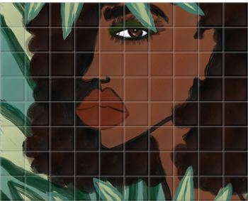 'Lady in the Jungle' Ceramic Tile Murals