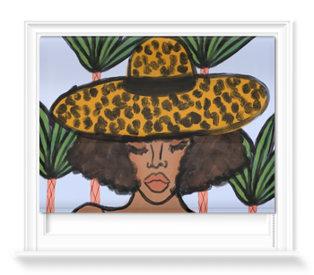 'Leopard Hat Girl' Roller Blinds