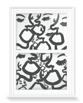 'Black and White Faces' Decorative Window Films