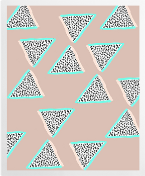 'Patterned Triangles 2' Art Prints