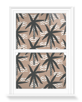 'Palm Trees and Waves' Decorative Window Films