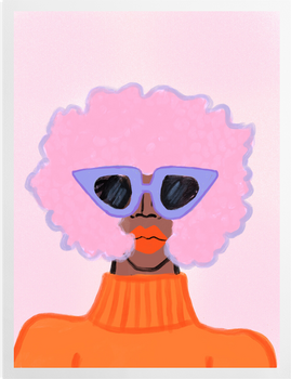 'Pink Afro' Art Prints