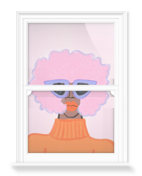 'Pink Afro' Decorative Window Films