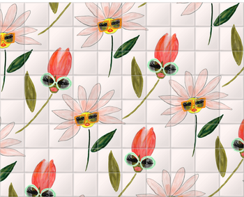 'Flowerbabes' Ceramic Tile Murals