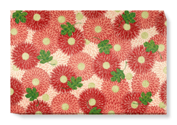 'Red floral & green foliage' Canvas Wall Art