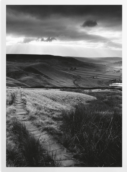 'Path and Reservoir above Lumbutts' Art Prints