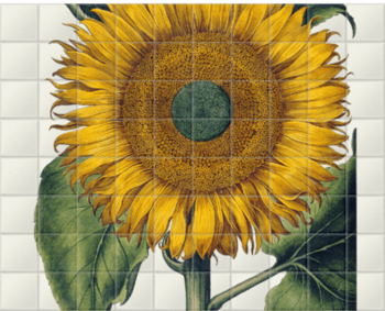 'Sunflower' Ceramic Tile Mural