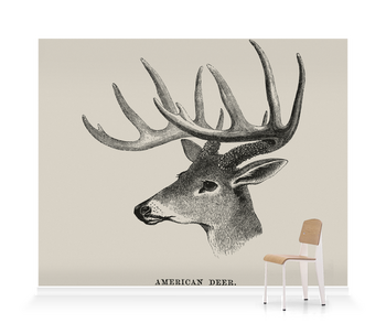 'American Deer' Wallpaper Mural