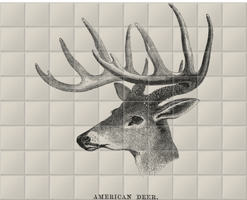 'American Deer' Ceramic Tile Mural