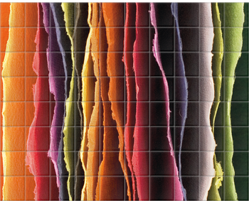 'Rainbow Papers' Ceramic Tile Mural