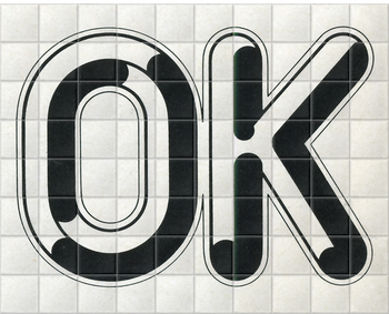 'OK' Ceramic Tile Mural