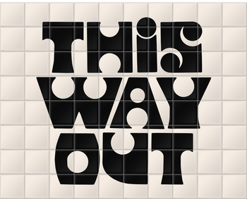 'This Way Out' Ceramic Tile Mural