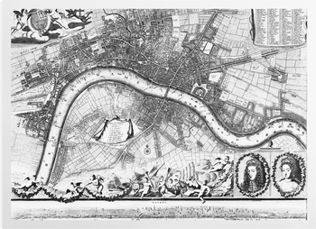 'Jacobus de la Feuille Map of Westminster' Art Prints