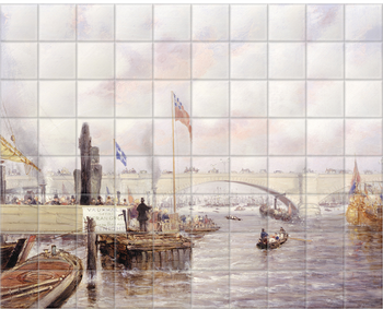 'The River Thames' Ceramic Tile Mural