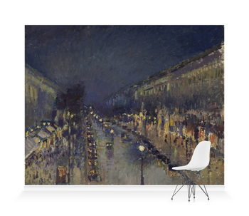 'The Boulevard Montmartre at Night' Wallpaper Mural