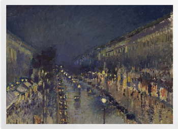 'The Boulevard Montmartre at Night' Art Prints