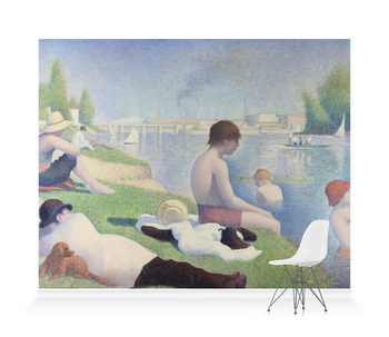 'Bathers at AsniËres' Wallpaper Mural