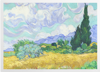 'A Wheatfield with Cypresse' Art Prints