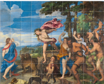 'Bacchus and Ariadne' Ceramic Tile Mural