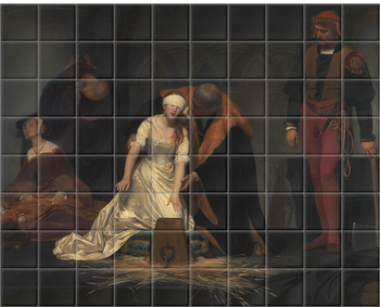 'The Execution of Lady Jane Grey' Ceramic Tile Mural