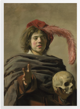 'Young Man holding a Skull' Art Prints