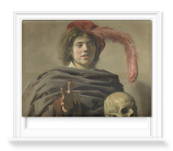 'Young Man holding a Skull' Roller Blind