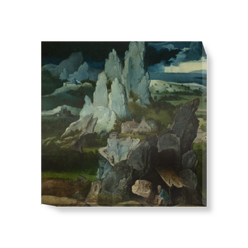 'Saint Jerome in a Rocky Landscape' Canvas Wall Art