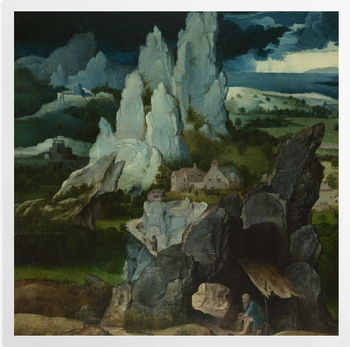 'Saint Jerome in a Rocky Landscape' Art Prints