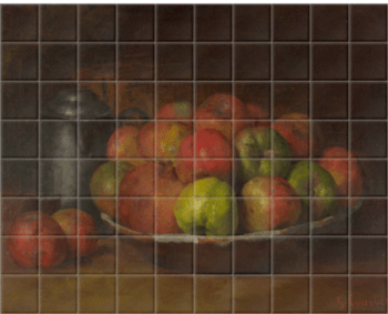 'Still Life with Apples and a Pomegranate' Ceramic Tile Mural