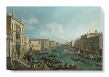 'Venice: A Regatta on the Grand Canal' Canvas Wall Art