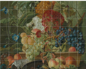 'Fruit, Flowers and Dead Birds' Ceramic Tile Mural