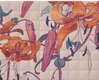 'Tiger Lilies' Ceramic Tile Mural