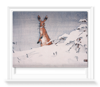 'Snow and Hare' Roller Blind