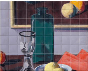'The Green Bottle' Ceramic Tile Mural