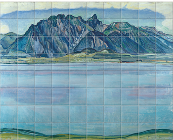 'Lake Thun and the Stockhorn Mountains' Ceramic Tile Mural